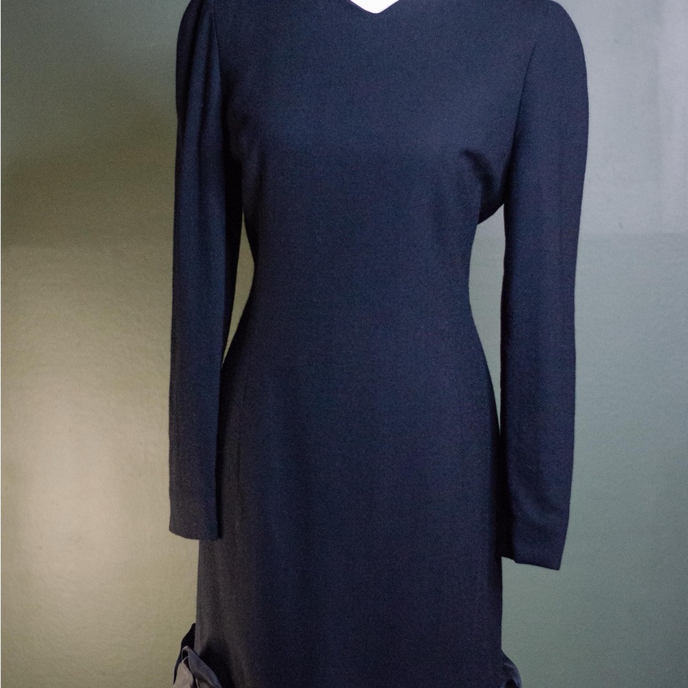 Carolina Herrera Black Long-Sleeve Dress